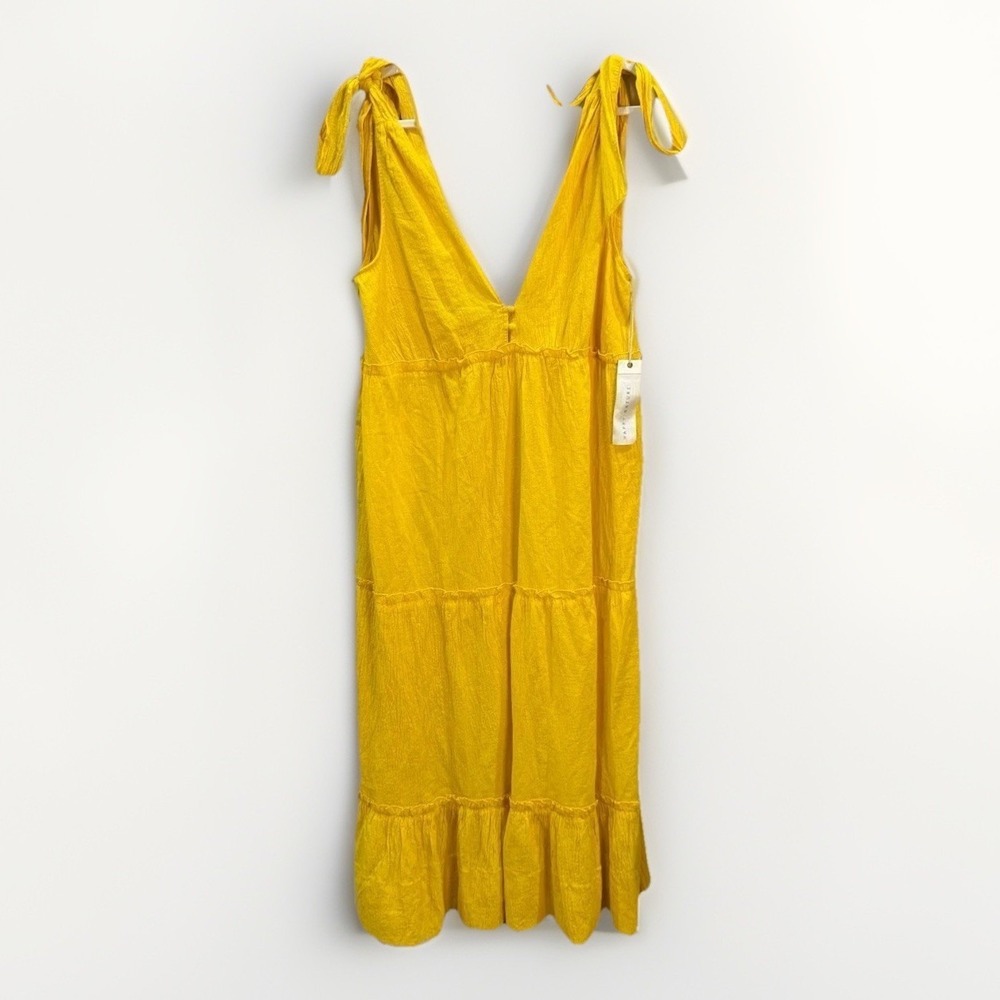 Happy X Nature Womens Sz L Golden Mustard Maxi Dress Earthy Boho Summer Vacation